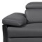 Homeroots 103" Dark Gray Top Grain Leather Reclining Metal USB Sofa 720324 - alternate 9