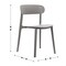 Flash Furniture Dover Stacking Patio Chairs w/Curved Backrests, All-Weather Resin Chairs in Gray, 2PK 2-DHF-340-APP-GRY-GG - alternate 10