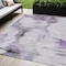 Homeroots 5' X 8' Purple Lavender And Gray Abstract Washable Indoor Outdoor Area Rug 582675 - alternate 1