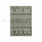 Homeroots 3' X 5' Fern Green Taupe And Ivory Tribal Washable Indoor Outdoor Area Rug 615410 - alternate 8