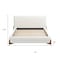 Homeroots Ivory Solid Wood And Boucle Queen Bed Frame 583186 - alternate 9