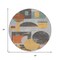 Homeroots 8' Gray Gold And Orange Round Geometric Washable Indoor Outdoor Area Rug 618024 - alternate 6
