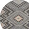 Homeroots 8' Gray Charcoal And Pink Round Tribal Washable Indoor Outdoor Area Rug 598126 - alternate 7