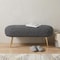 Homeroots 48in Black and Gold Fabric Upholstered Bench 668845 - alternate 8