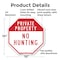 Signmission Private Property No Hunting, 10 Inch X 10 Inch, Aluminum Metal Signs OC-A-10-147 - alternate 6