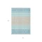 Homeroots 3' X 5' Teal Blue Aqua And Ivory Geometric Washable Indoor Outdoor Area Rug 613873 - alternate 9