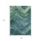 Homeroots 5' X 8' Teal Blue And Green Abstract Washable Indoor Outdoor Area Rug 618179 - alternate 8