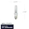Bulbrite 60 Watt Candelabra Screw Base E12 Xenon/Krypton T3 Light Bulb, Frost, 2700K, 2PK 861191 - alternate 3