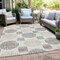 Homeroots 5' X 8' Ivory Brown And Gray Geometric Washable Indoor Outdoor Area Rug 593601 - alternate 7