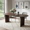 Homeroots 67" Walnut Solid Wood Oval Dining Table 721146 - alternate 5