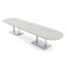 Skutchi Designs Racetrack Conference Table With Power, 48 in W, 168 in L, Ivory HAR-RAC-48X168-DOU-K458-NA - alternate 1