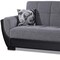 Homeroots 93" Black Gray Chenille And Faux Leather Convertible Futon Sleeper Sofa w/ Toss Pillows And Storage 607160 - alternate 10