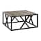 Homeroots 35" Black Steel Square Coffee Table 521996 - alternate 1