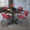Regency Square Kobe Breakroom Table W/ 4 M Stack Chairs, 48 in W, 48 in L, Neo Walnut TKB4848NW47BY - alternate 8