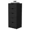 Homeroots 18" Black Manufactured Wood Five Drawer Narrow Dresser 518028 - alternate 7