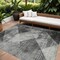 Homeroots 8' X 10' Gray And Black Geometric Washable Indoor Outdoor Area Rug 602848 - alternate 6
