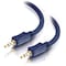 C2G 3ft Velocity 3.5mm M/M Stereo Audio Cable - Mini-phone Male - Mini-phone Male - 3ft - Blue 40601 - alternate 1