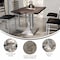 Flash Furniture Bennett 30 in x 48 in Solid Wood Indoor Tabletop, Dark Brown with 27 in x 15 in Silver GSF-REC3048-DKBRN-TB002S-GG - alternate 9
