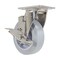 Vestil Thermoplastic Rubber Swivel With Brake Caster 6 In. Diameter x 2 In. Width 600 lb Gray CST-E-SS-6X2TPR-SWB - alternate 4