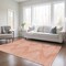 Homeroots 5' X 8' Salmon And Ivory Geometric Washable Indoor Outdoor Area Rug 598617 - alternate 8