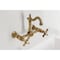 Kingston Brass Two-Handle Wall Mount Bridge Kitchen Faucet, Antique Brass KS2443AX - alternate 6