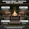 Pure Garden 37-inch Outdoor Fire Pit Table, Black 50-153 - alternate 7