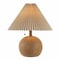 Jonathan Y Aksel 17.25" Coastal Scandinavian Resin/Iron Sphere LED Table Lamp w/Pleated Shade and Pull Chain, Br JYL1145A - alternate 1