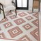 Jonathan Y Lior Geometric Moroccan Diamond Salmon/Cream 3 ft. x 5 ft. Indoor/Outdoor Area Rug TSN202B-3 - alternate 8