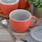 Gibson Home On The Go 4 Piece 25 Ounce Stoneware Soup Cup Set with Lid in Red 142549.01 - alternate 4