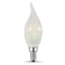 Feit Electric LED Light Bulb, Decorative, Flame Tip Lamp, 60 W Equivalent, E12 Lamp Base, Dimmable BPCFF40950CAFIL/2 - alternate 1