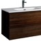Homeroots 36" Dark Brown Wood Freestanding Bathroom Vanity With White Sink And Two Drawers 627480 - alternate 3