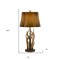 Homeroots 33" Brown Antlers Table Lamp With Brown Drum Shade 524665 - alternate 4