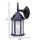 Homeroots Matte Black Frosted Glass Swing Arm Wall Light 399221 - alternate 4