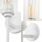 Jonathan Y Juno 13" 1-Light Farmhouse Industrial Metal/Glass Cylinder LED Sconce, White/Clear JYL9547E - alternate 11