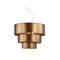 Jonathan Y Lynn 21" 3-Tier Metal LED Pendant, Gold JYL9036A - alternate 1