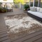 Homeroots 3' X 5' Brown And Beige Abstract Washable Indoor Outdoor Area Rug 599466 - alternate 9