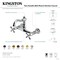 Kingston Brass Two-Handle Wall Mount Bridge Kitchen Faucet, Polished Nickel KS3256AX - alternate 6