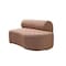 Homeroots Orange Boucle Modular Curved Three Piece Sectional With Toss Pillows 643975 - alternate 9