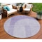 Homeroots 8' Lavender And Purple Round Geometric Washable Indoor Outdoor Area Rug 582724 - alternate 1