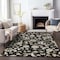 Homeroots 10' X 14' Black Beige And Ivory Floral Washable Indoor Outdoor Area Rug 597805 - alternate 6