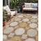 Homeroots 5' X 8' Brown Beige And Ivory Geometric Washable Indoor Outdoor Area Rug 593619 - alternate 1
