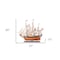 Homeroots 30" Wood Brown Solid Wood Hand Painted HMS Bounty 1787 Model Boat 401953 - alternate 5