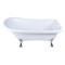 Kingston Brass 67-Inch Acrylic Classic Flat-Rim Single Slipper Clawfoot Tub, 7-Inch Faucet Drillings VT7DE672826WAC1 - alternate 1