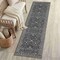Jonathan Y Subtlety Medallion All-Over Floral Border Non-Slip Washable Charcoal/Ivory 2ft x 8ft Runner Rug WSH504F-28 - alternate 1