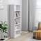 Homeroots 71" White Wood Five Tier Bookcase 546191 - alternate 12