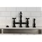 Kingston Brass Bridge Kitchen Faucet with Brass Sprayer, Matte Black KS7270BEXBS - alternate 6