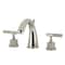 Kingston Brass Widespread Bathroom Faucet with Knurled Handle and Brass Pop-Up, Polished Nickel KS2966KNL - alternate 1