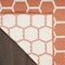 Homeroots 10' Coral And White Geometric Indoor Outdoor Runner Rug 564058 - alternate 1