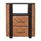 Homeroots 23" Brown Solid Wood Two Drawer Nightstand 701728 - alternate 1