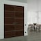 Sartodoors Hidden Double Doors, Planum 0020 Chocolate Ash Concealed Metal Frame 36" x 80" (2* 18x80) Left-hand PLANUM0020DMF-CA-36x80-LH-O - alternate 1